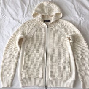Vince Cotton Knit Full zip hoodie